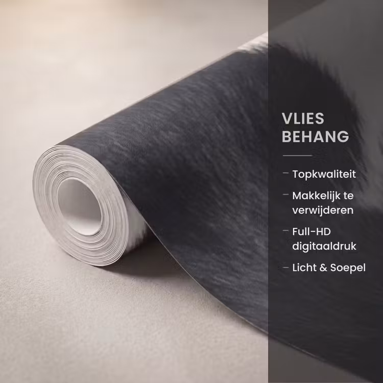Behang - Patroon - Vacht - Zwart - Wit — 3