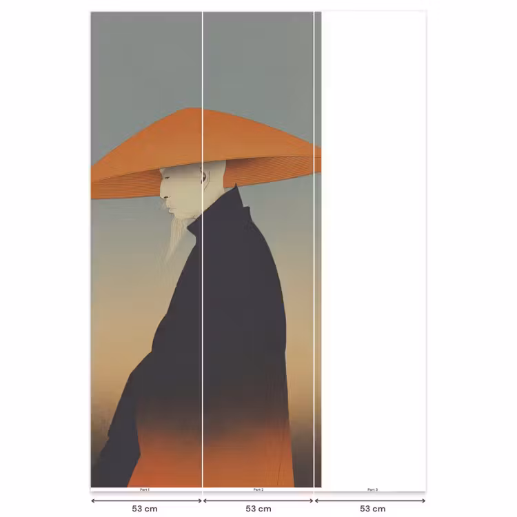 Behang - Minimalistisch - Silhouet - Oranje — 6