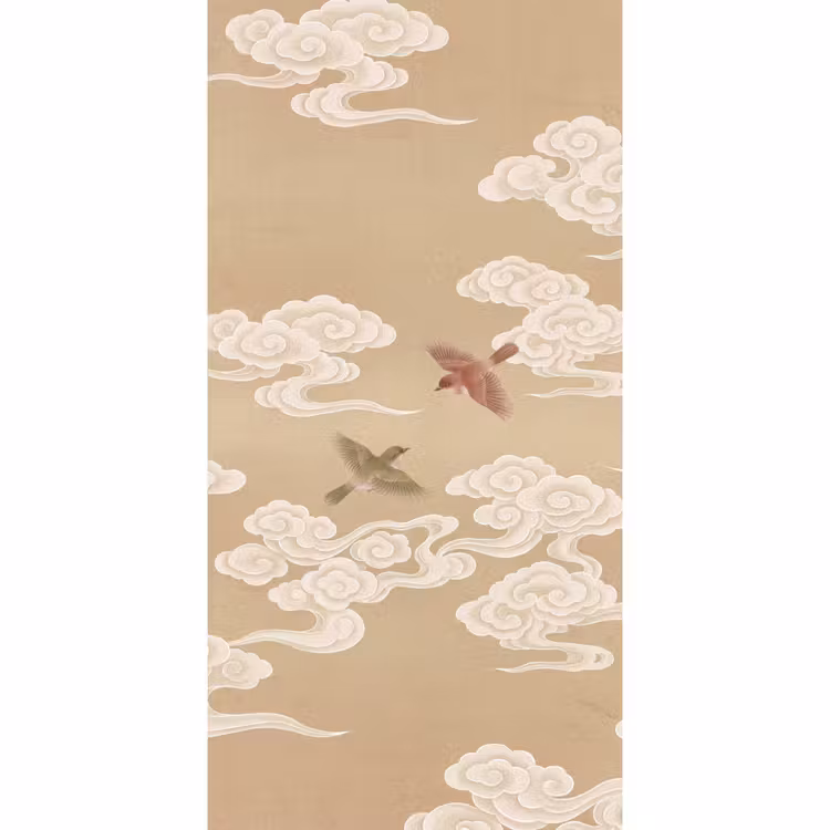 Behang - Vogels - Vliegen - Beige — 2