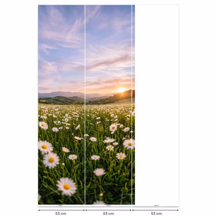 Behang - Madelief - Veld - Heuvels - Groen — 6