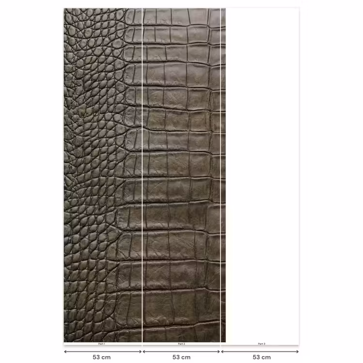 Behang - Krokodillenleer - Structuur - Groen — 6