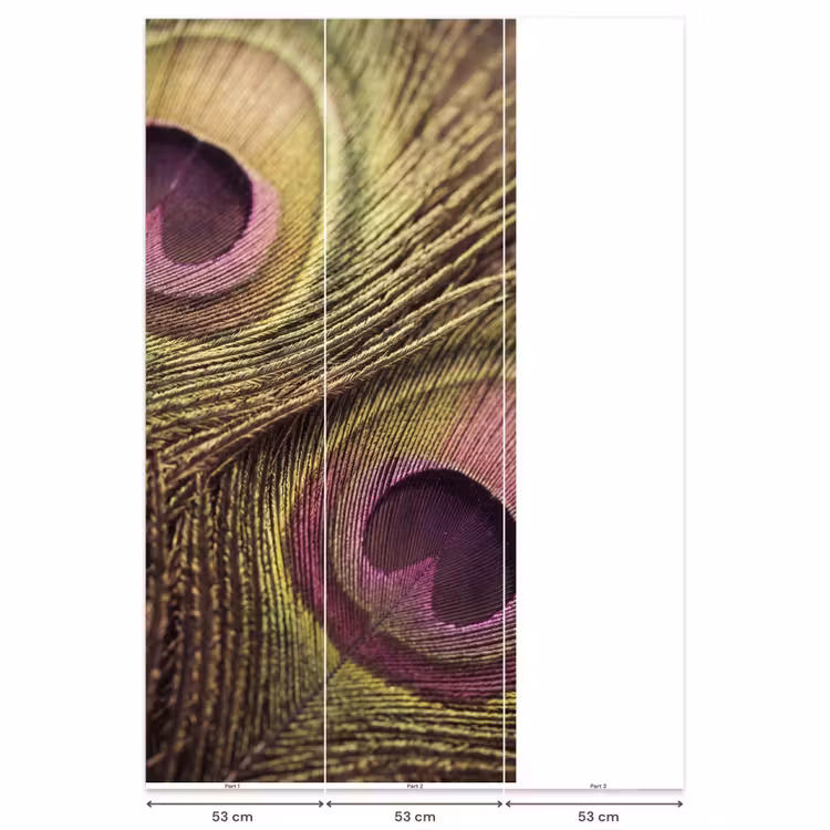 Behang - Pauw - Veren - Paars - Groen — 6