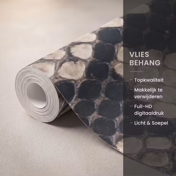 Behang - Slangenprint - Python - Bruin — 3