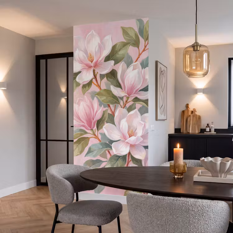 Behang - Magnolia's - Patroon - Roze — 5