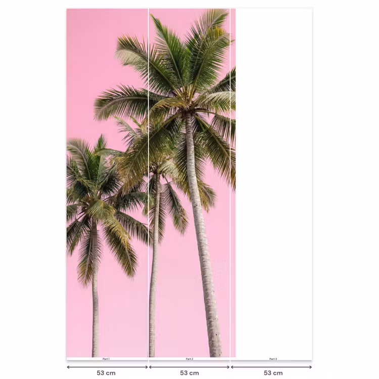 Behang - Palmboom - Tropisch - Pink — 6
