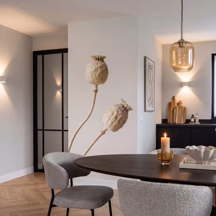 Behang - Papaverbollen - Droogbloemen - Minimalistisch - Beige - Rustig — 5