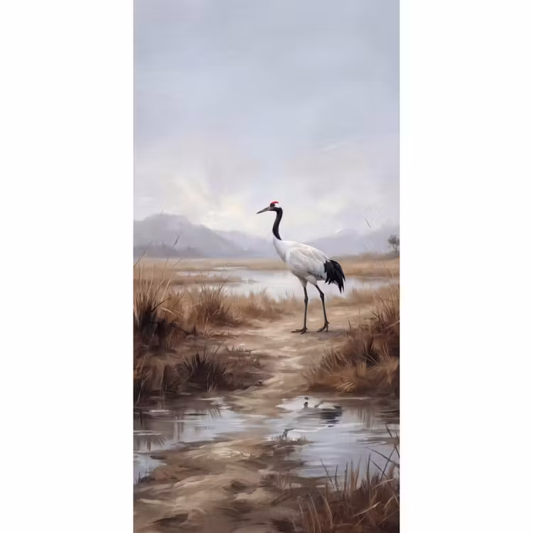 Behang - Kraanvogel - Natuur - Realistisch — 2