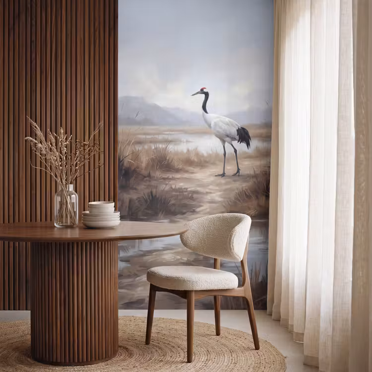 Behang - Kraanvogel - Natuur - Realistisch — 4