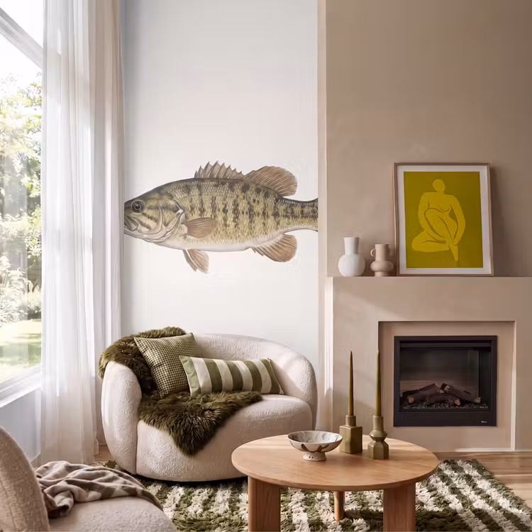 Behang - Vissen - Natuur - Vintage — 1