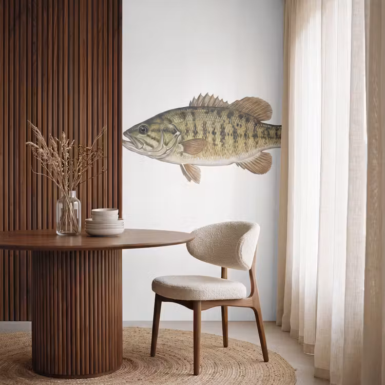 Behang - Vissen - Natuur - Vintage — 4
