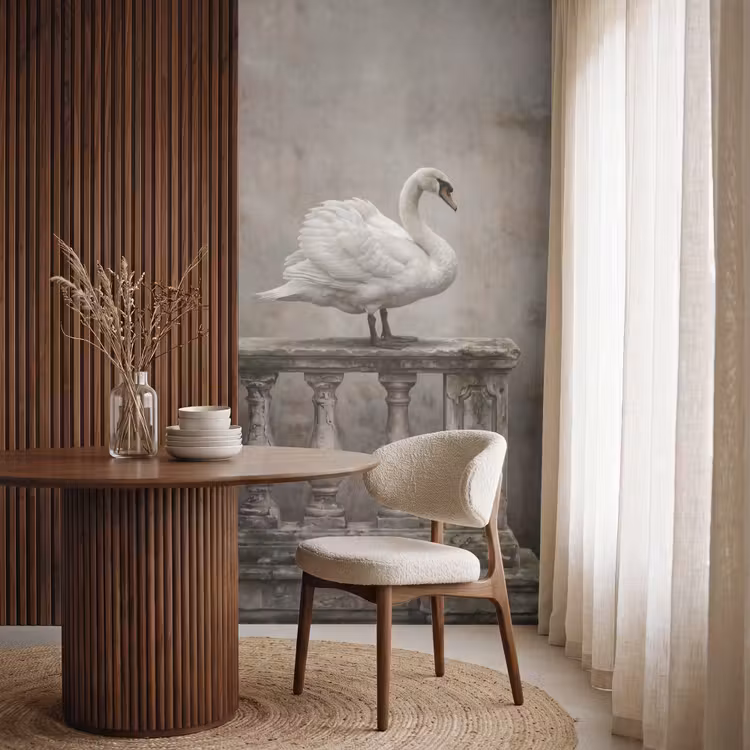 Behang - Zwaan - Elegant - Dieren - Wit — 4