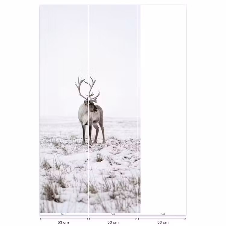 Behang - Rendier - Gewei - Sneeuw - Winter — 6