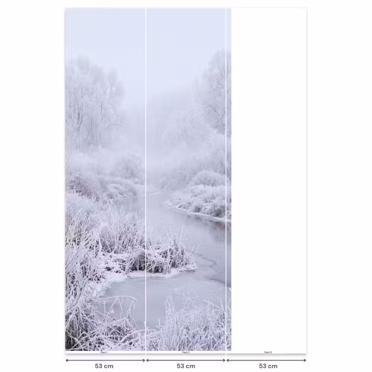 Behang - Rivier - Sneeuw - Bos - Winter - Schilderachtig — 6