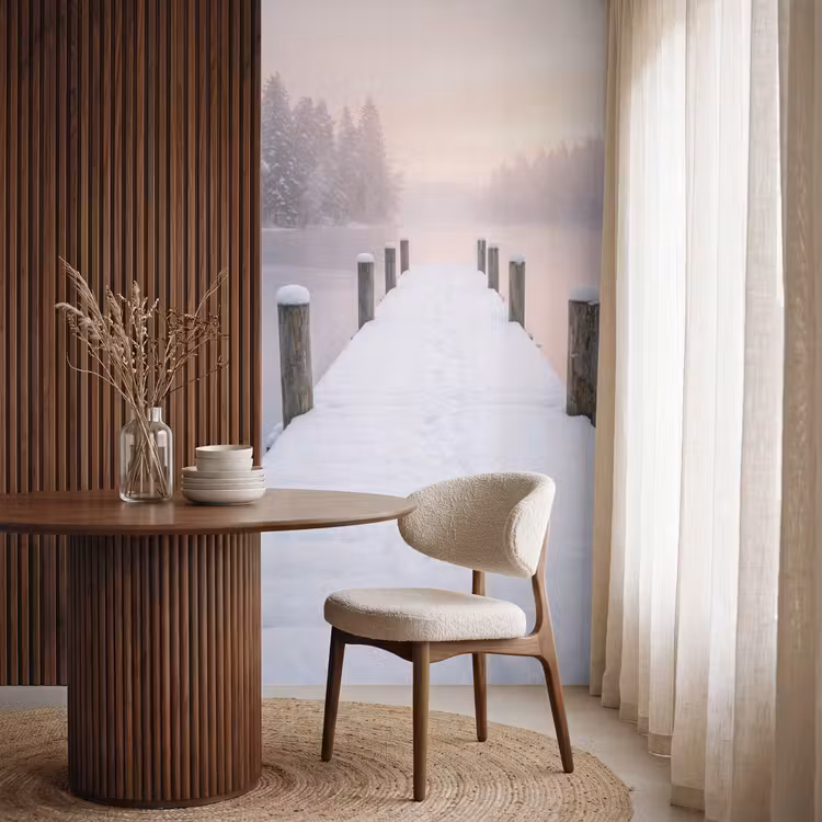 Behang - Steiger - Meer - Mist - Winter - Serene — 4