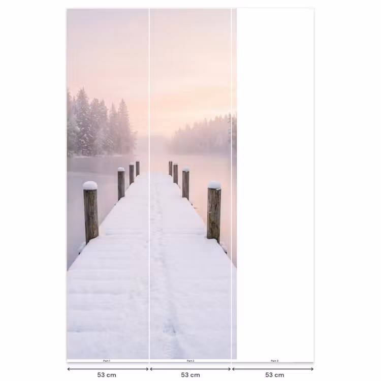 Behang - Steiger - Meer - Mist - Winter - Serene — 6
