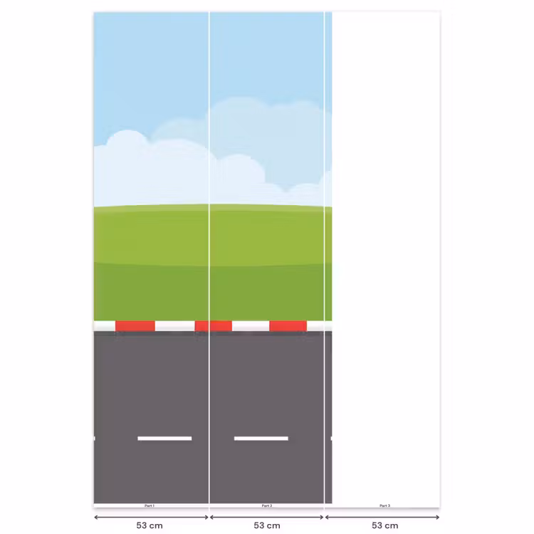 Behang - Racebaan - Illustratie - Sport - Kleurrijk — 6