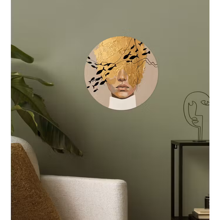 Behangcirkel - Modern - Vrouw - Goud — 3