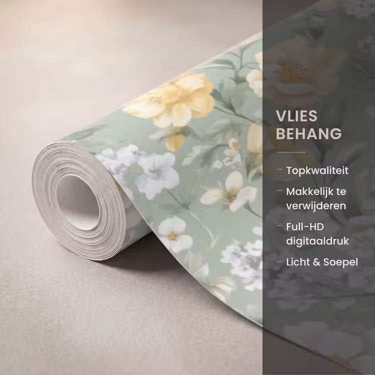 Behang - Klassiek - Bloemenpatroon - Kleurrijk — 3