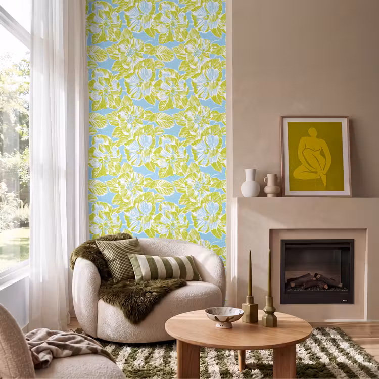 Behang - Modern - Bloemen - Groen — 1