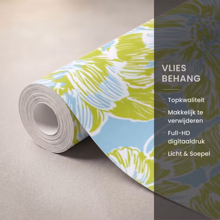 Behang - Modern - Bloemen - Groen — 3
