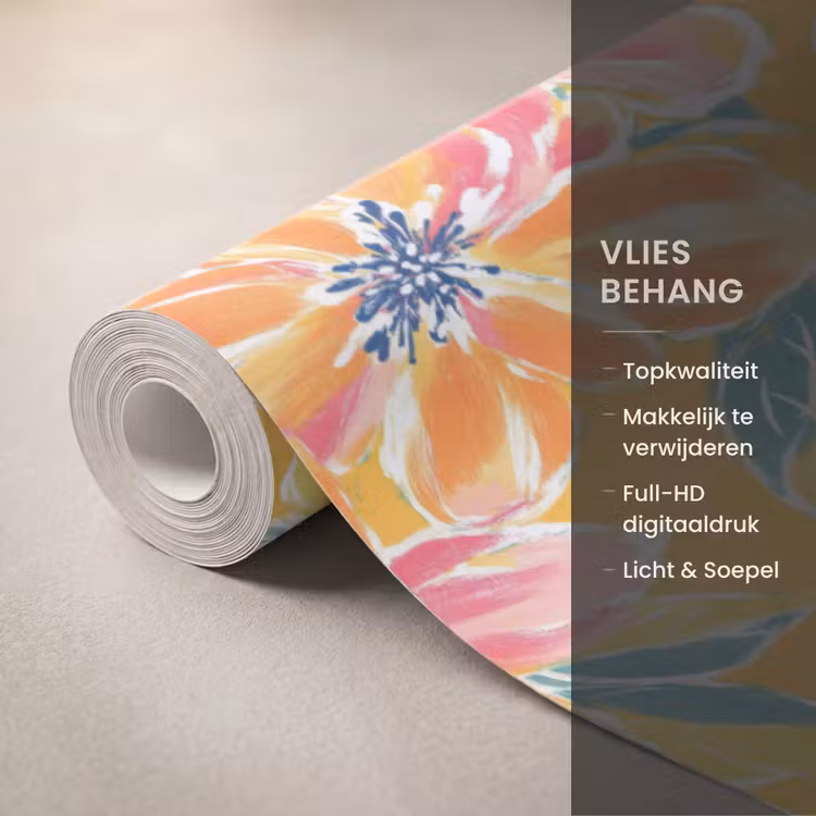 Behang - Textuur - Bloemen - Kleurrijk — 3