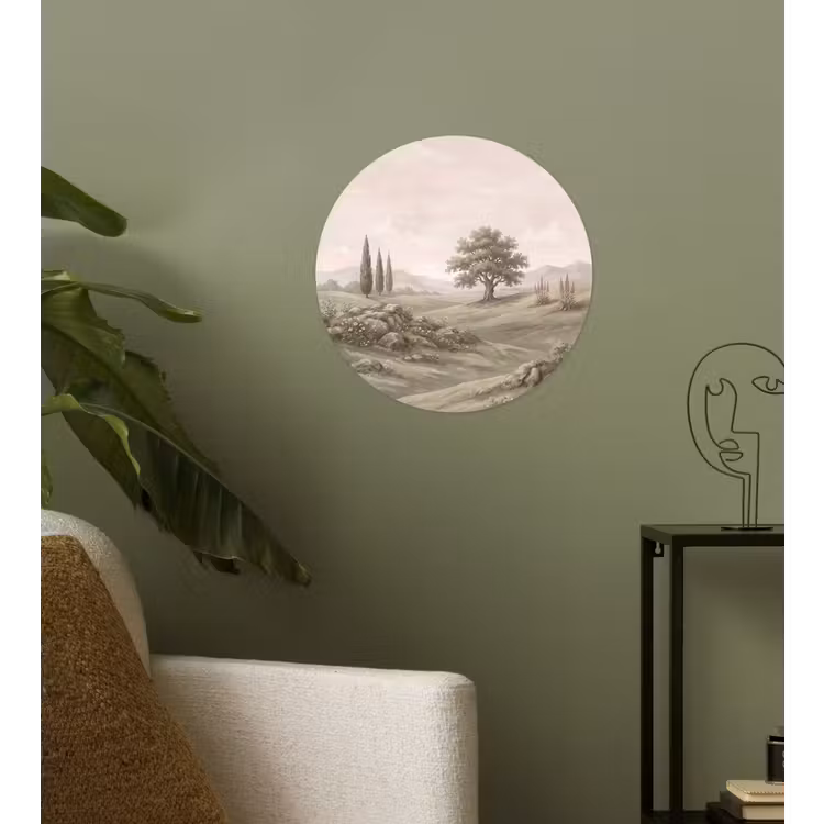 Behangcirkel - Heuvellandschap - Bomen - Natuur - Groen — 3