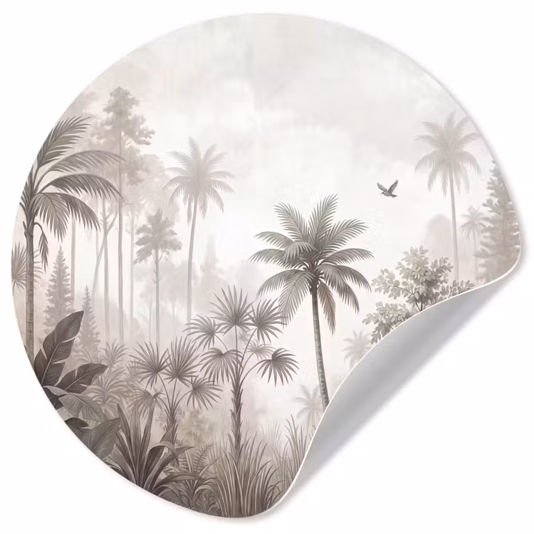 Behangcirkel - Jungle - Palmbomen - Natuur — 1