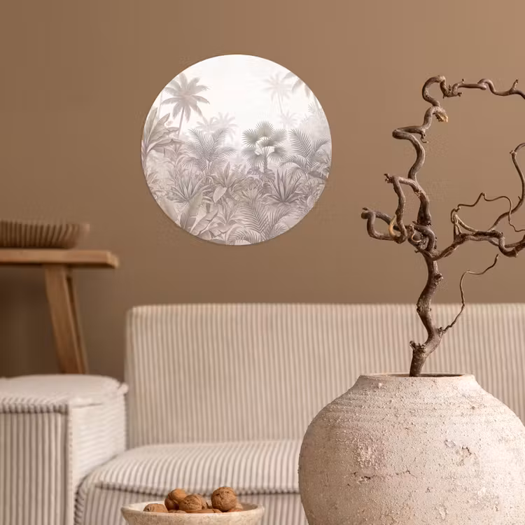Behangcirkel - Jungle - Tropisch - Natuur -Vintage - Beige — 2