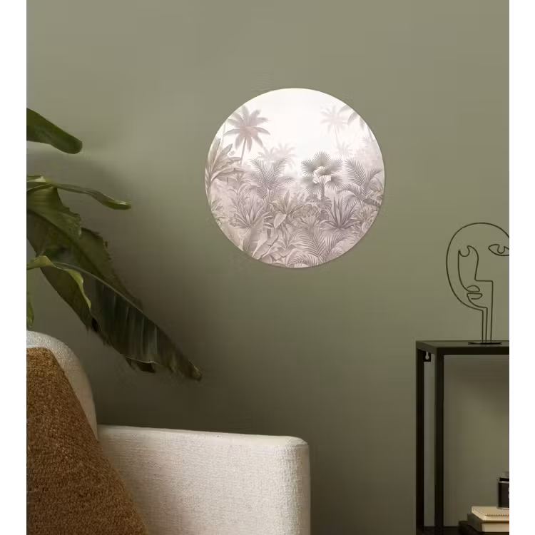 Behangcirkel - Jungle - Tropisch - Natuur -Vintage - Beige — 3