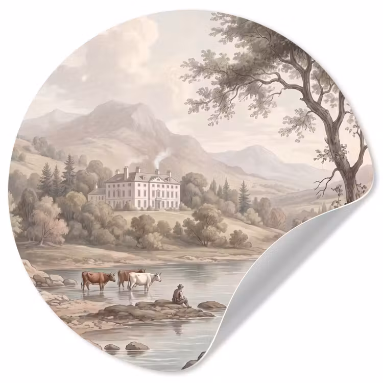 Behangcirkel - Landhuis - Rivier - Vee — 1