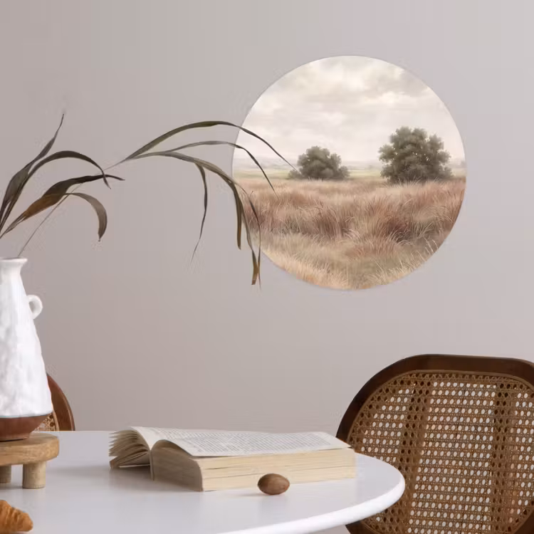 Behangcirkel - Landschap - Minimalistisch - Beige — 4