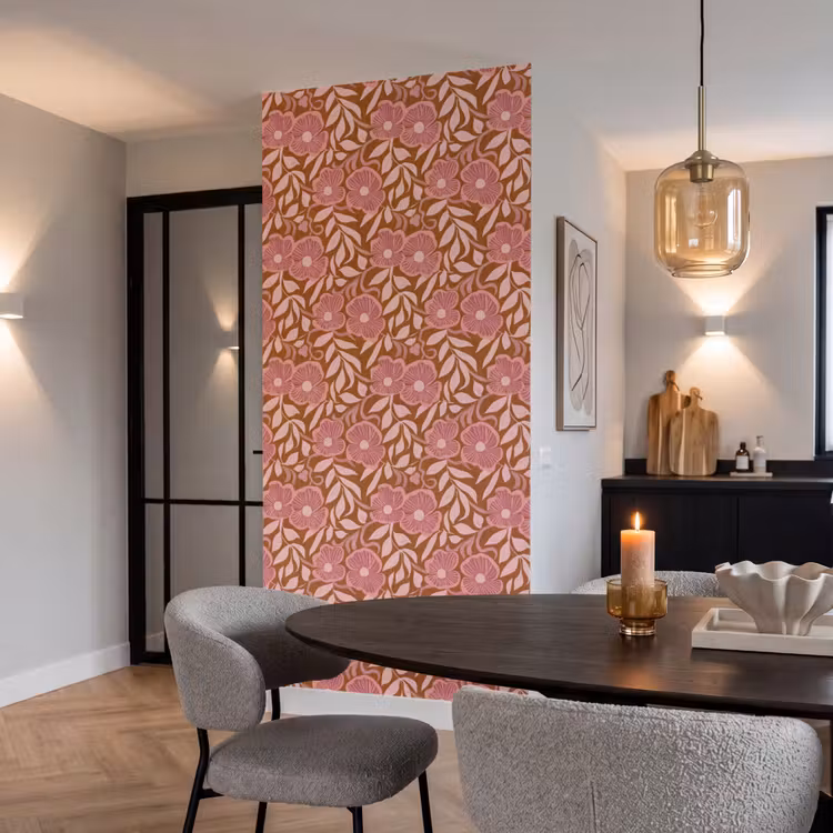 Behang - Sfeer - Bloemen - Roze — 5