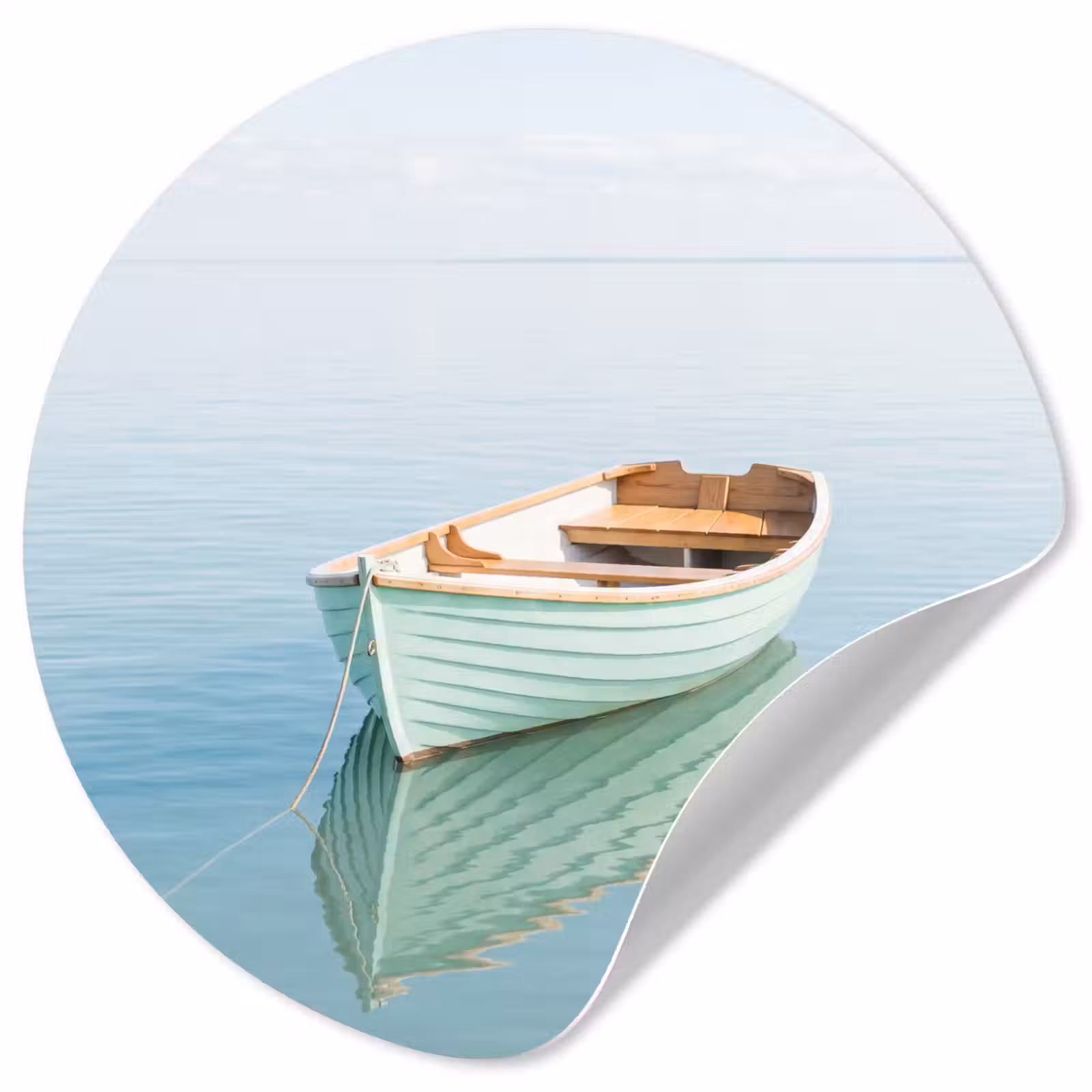 Behangcirkel - Minimalistisch - Boot - Zee — 1