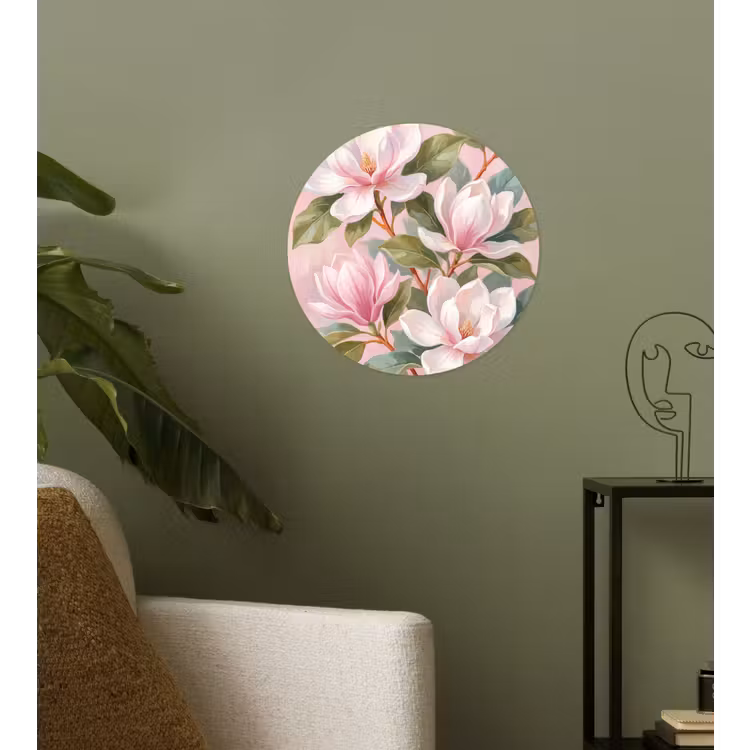Behangcirkel - Magnolia's - Patroon - Roze — 3