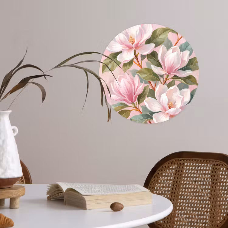 Behangcirkel - Magnolia's - Patroon - Roze — 4