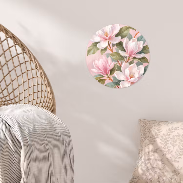 Behangcirkel - Magnolia's - Patroon - Roze — 5