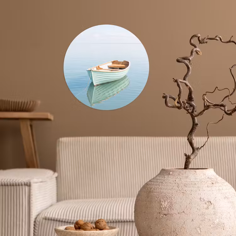 Behangcirkel - Minimalistisch - Boot - Zee — 2