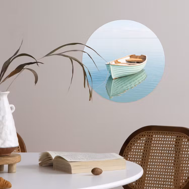 Behangcirkel - Minimalistisch - Boot - Zee — 4