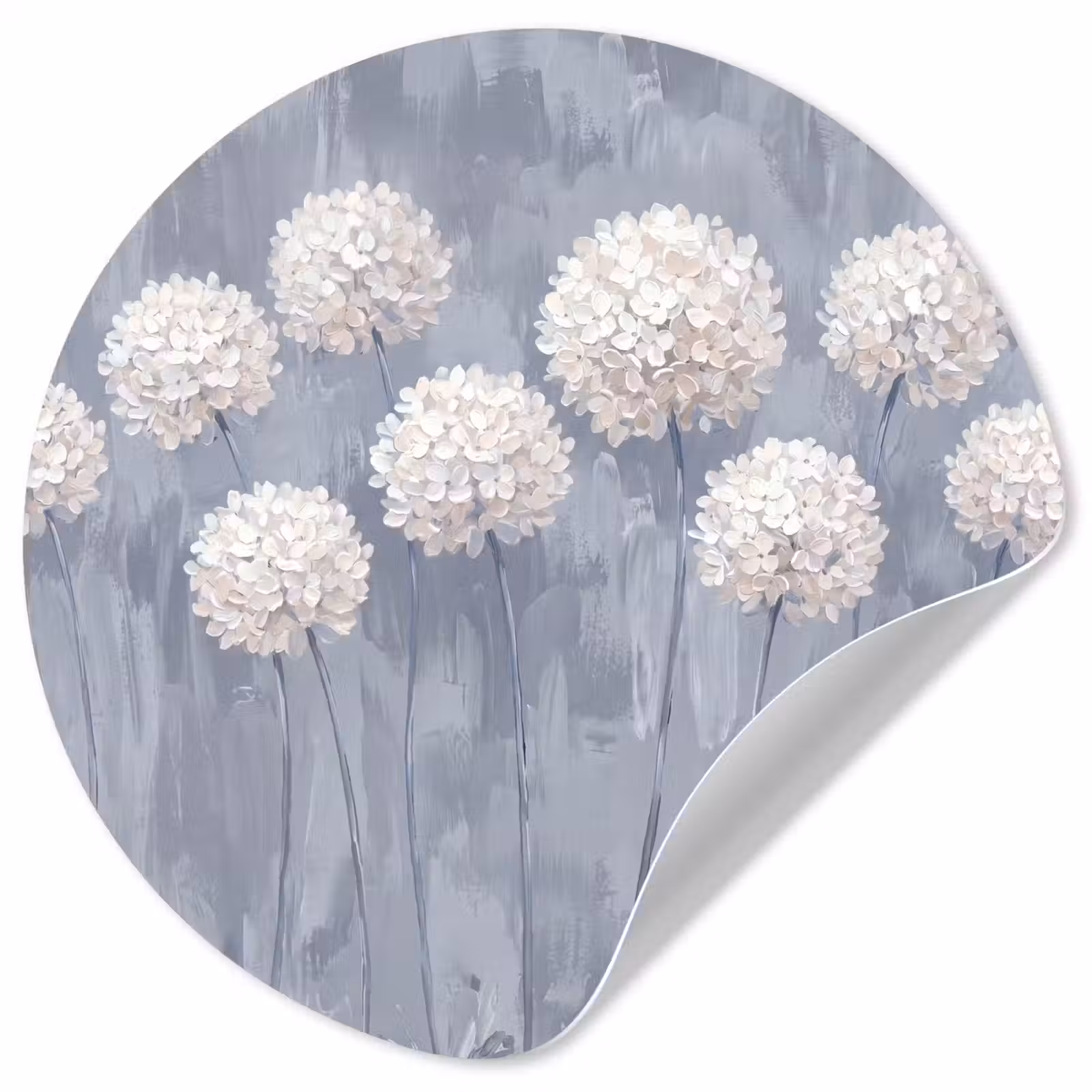 Behangcirkel - Bloemen - Illustratie - Blauw — 1