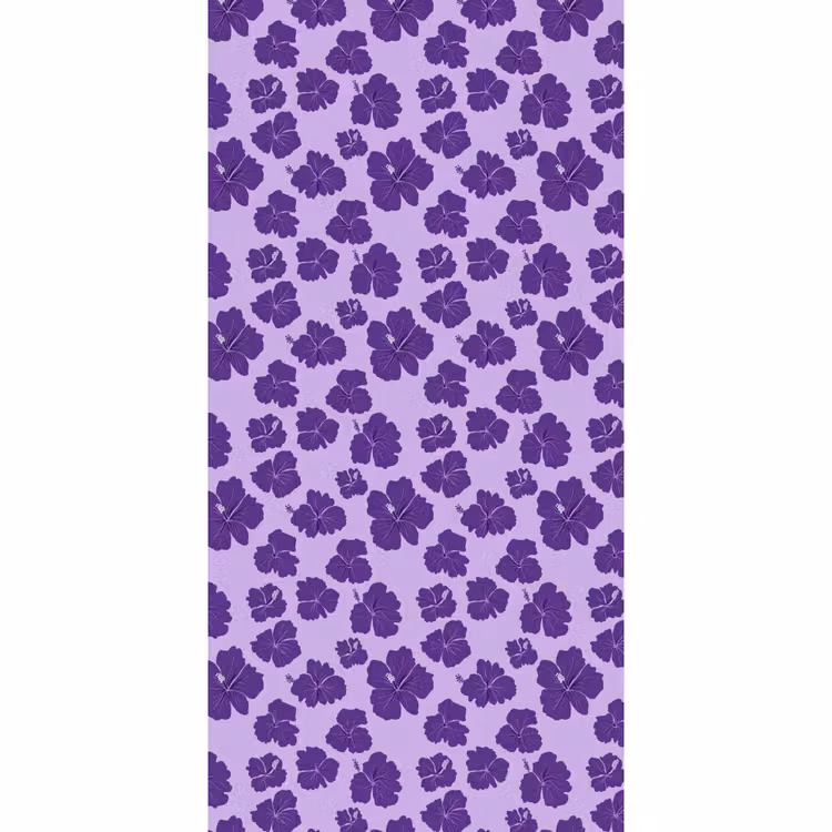 Behang - Hibiscus - Bloemen - Paars — 2