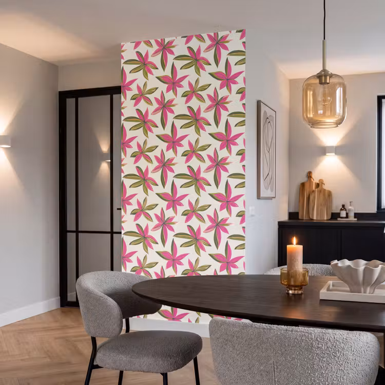 Behang - Tropisch - Bloem - Roze — 5