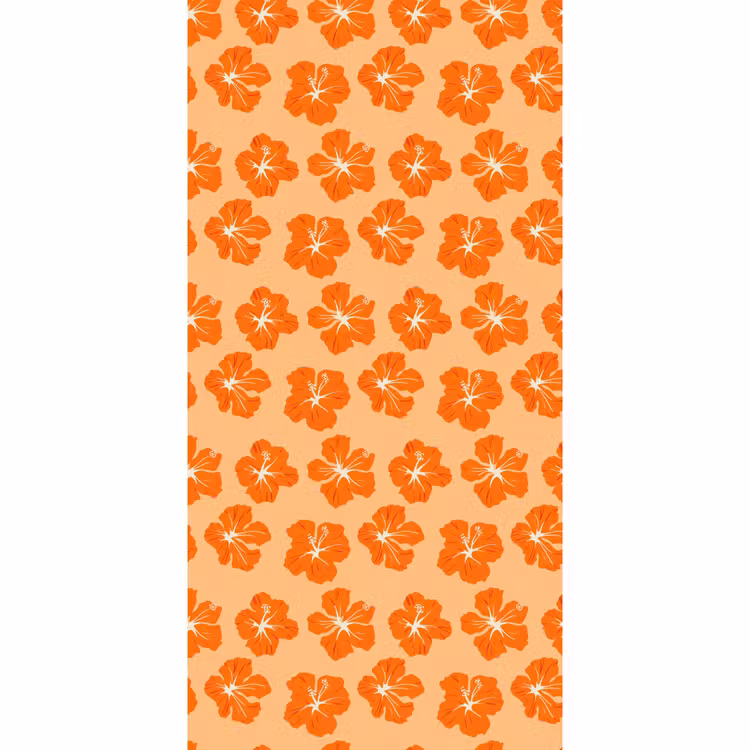 Behang - Tropisch - Hibiscus - Oranje — 2