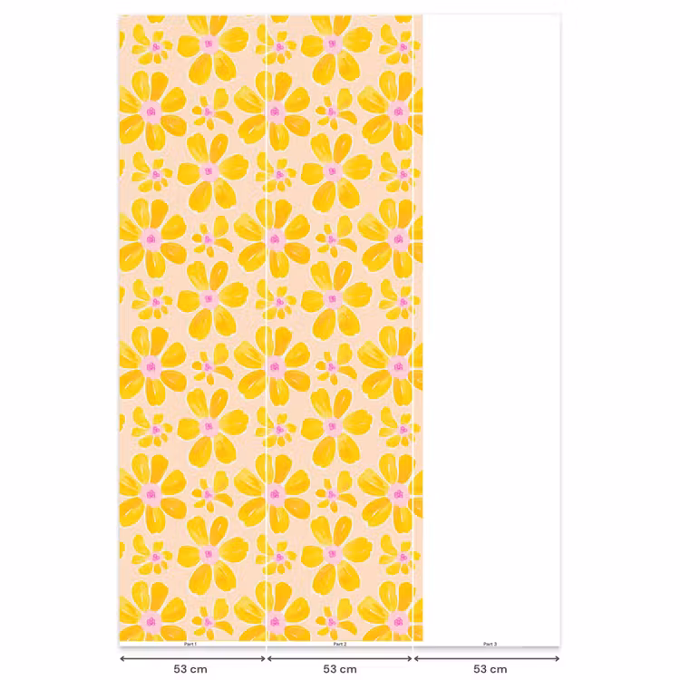 Behang - Zomers - Bloemen - Geel — 6