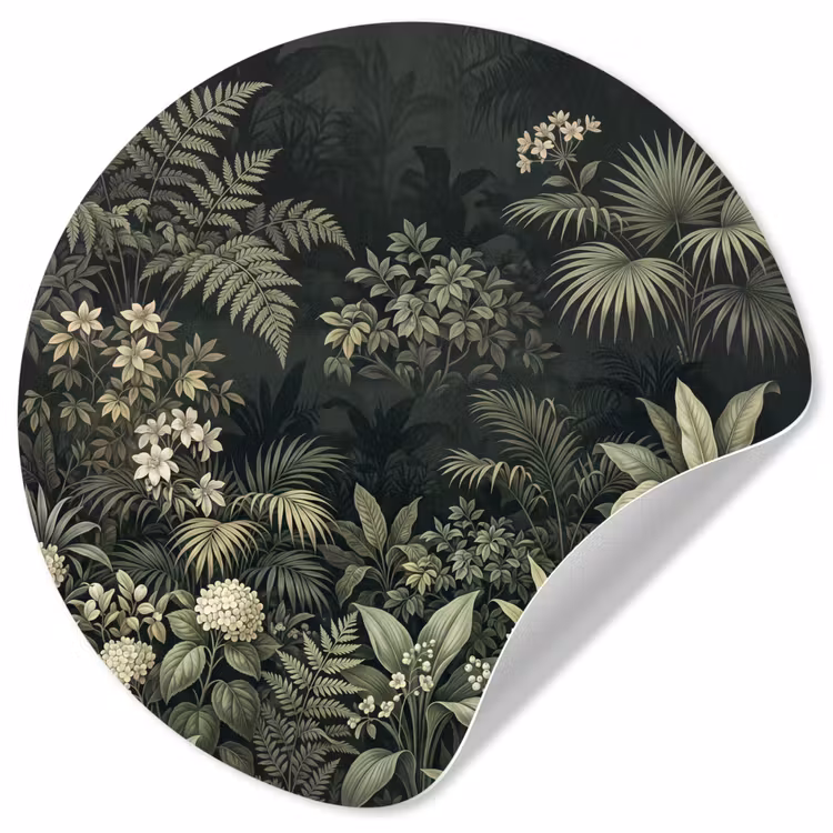 Behangcirkel - Jungle - Bladeren - Botanisch - Groen — 1