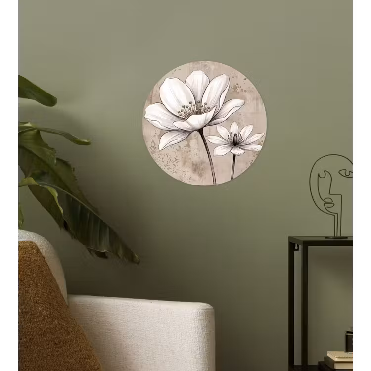Behangcirkel - Modern - Design - Wit — 3