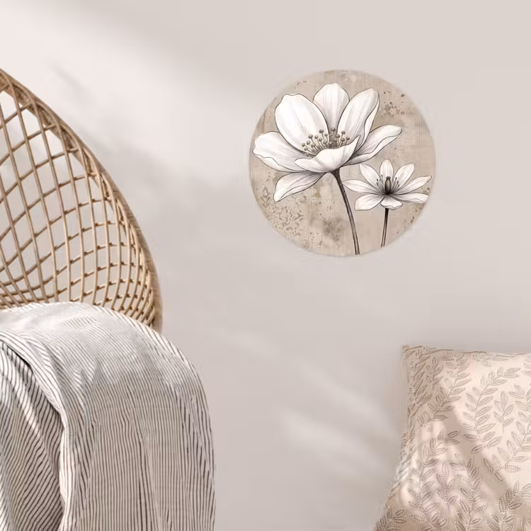 Behangcirkel - Modern - Design - Wit — 5