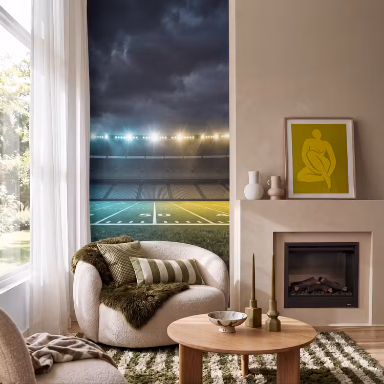 Behang - Voetbal - Stadion - Nacht - Modern — 1