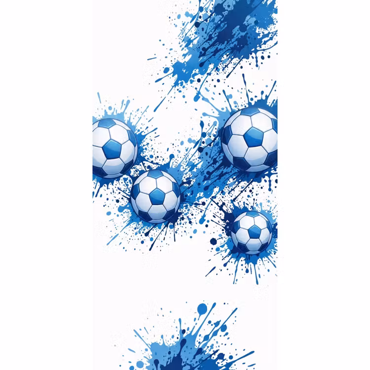 Behang - Voetballen - Verf - Sport - Blauw — 2