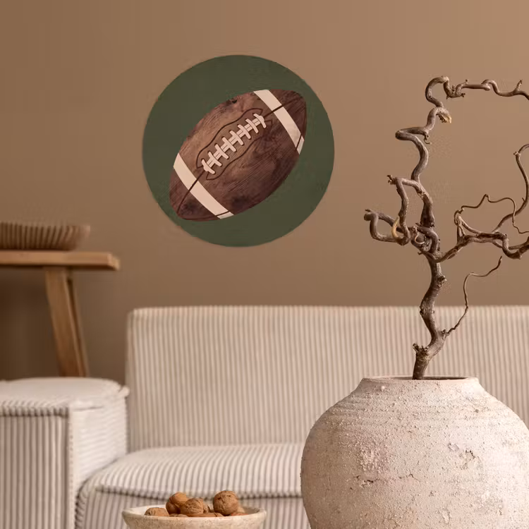 Behangcirkel - Football - Hout - Sport - Groen — 2