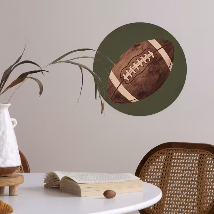 Behangcirkel - Football - Hout - Sport - Groen — 4